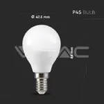 V-TAC VT-3029 LED Крушка 4.8W E14 P45 Дистанционно RGB + 3000K Димираща