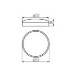 Kanlux 31091 Лед плафониера за таван DUNO N 4000K 15W IP20 220V