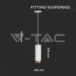 V-TAC VT-3111 GU10 Гипсов Корпус Окачен Розово Златна Основа