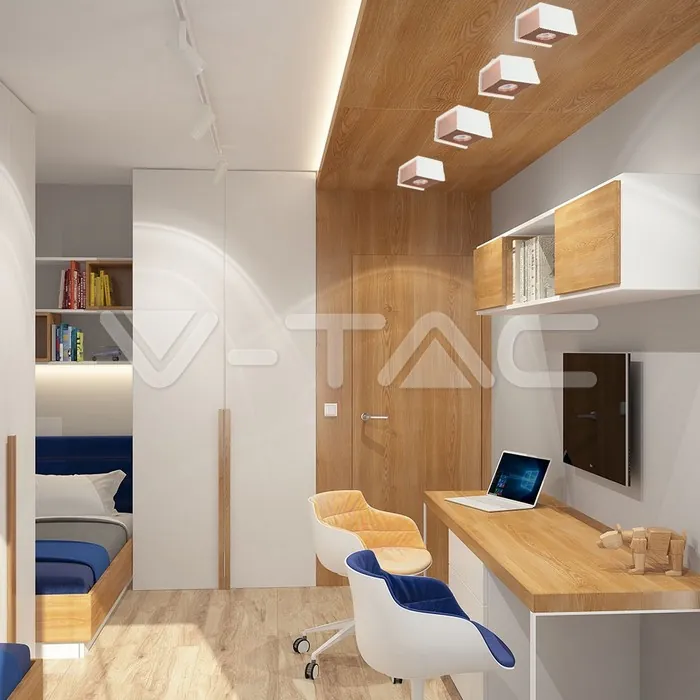 V-TAC VT-3115 GU10 Гипсова Отливка Външен Монтаж Розово Златно Дъно