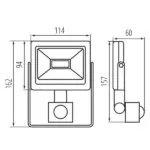 Kanlux 31186 ЛЕД Прожектор със сензор 220V 10W 4000K IP44
