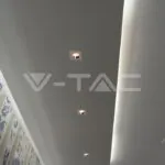 V-TAC VT-3121 GU10 Гипсова Отливка Кръг Бяла Розово Златен Ринг