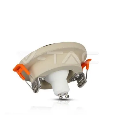 V-TAC VT-3125 GU10 Гипсова Отливка Мръсно Бяла Кръг Розово Златен Ринг