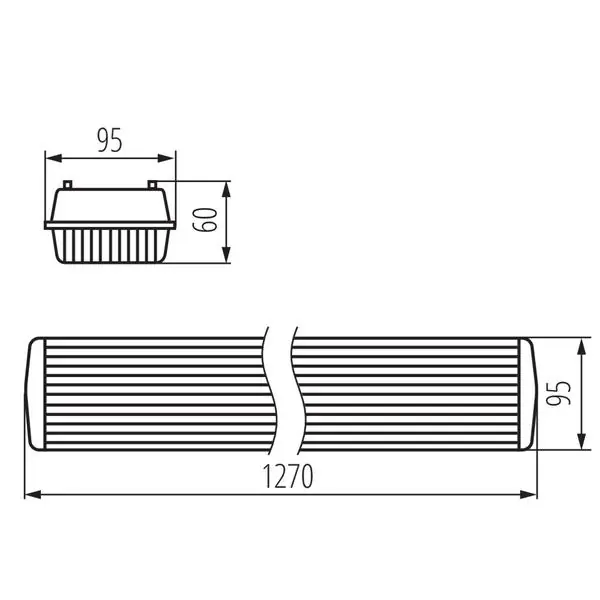 Kanlux 31323 Индустриално осветително тяло за тръба LED DICHT 4LED PI G13 220V IP65