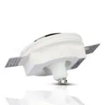 V-TAC VT-3146 GU10 Гипсова Отливка Кръг Издадена Хромирано Дъно