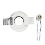 V-TAC VT-3146 GU10 Гипсова Отливка Кръг Издадена Хромирано Дъно