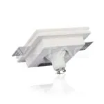 V-TAC VT-3148 GU10 Гипсова Отливка Квадрат Издадена Черно Дъно