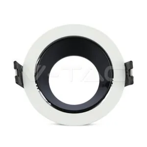 V-TAC VT-3153 GU10 Отливка Кръг Бяло+Черно