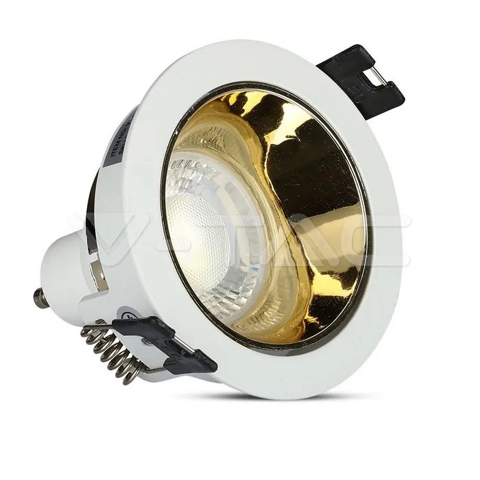 V-TAC VT-3154 GU10 Отливка Кръг Бяло+Златно