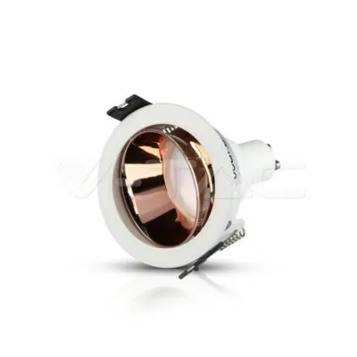 V-TAC VT-3155 GU10 Отливка Кръг Бяло+Розово Златоно