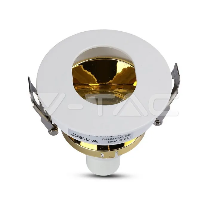 V-TAC VT-3162 GU10 Отливка Кръг Бяло+Златно