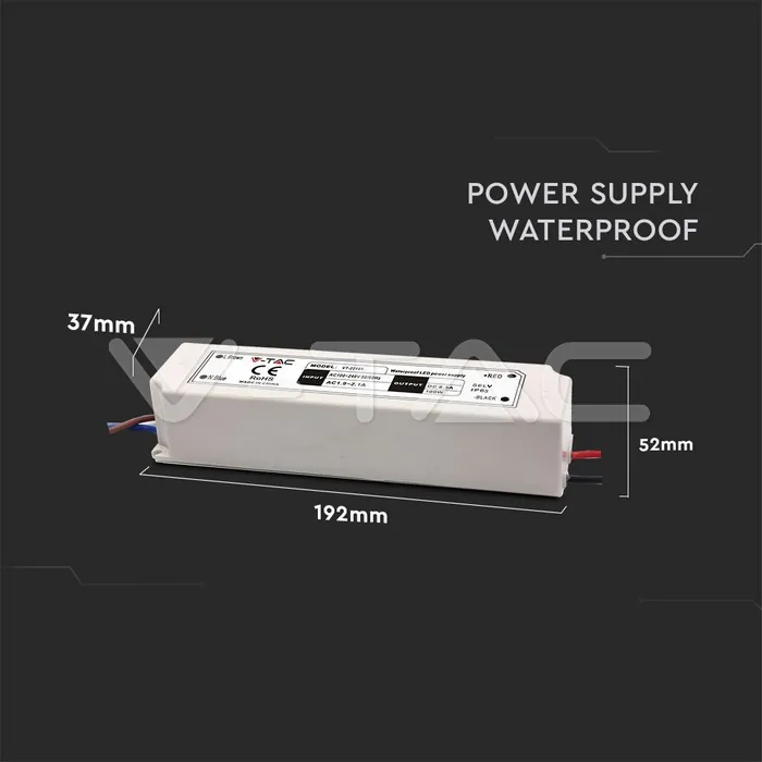 V-TAC VT-3236 LED Захранване Plastic 100W 12V IP67