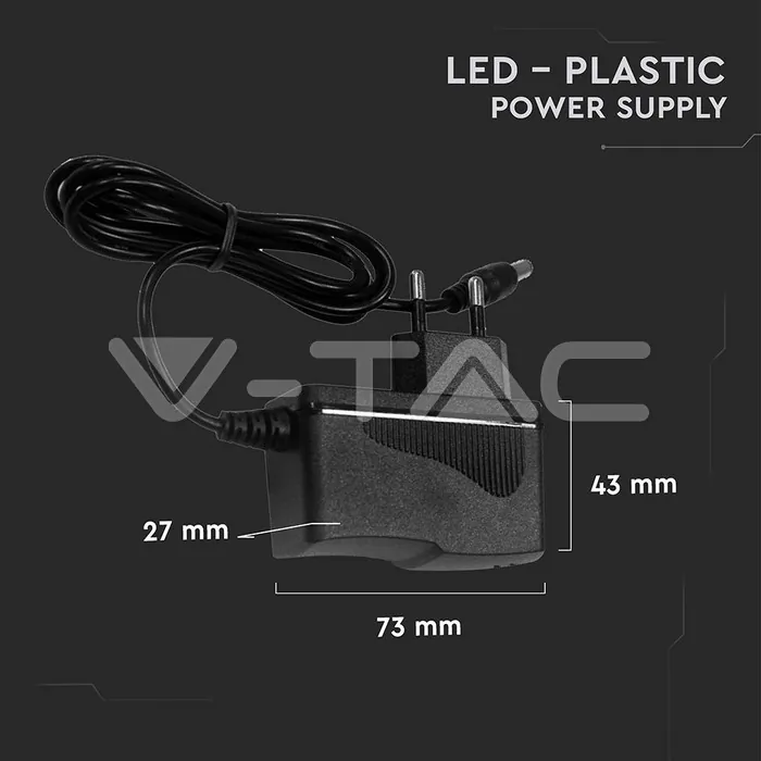 V-TAC VT-3237 LED Захранване 18W 12V 1.5A Пластик