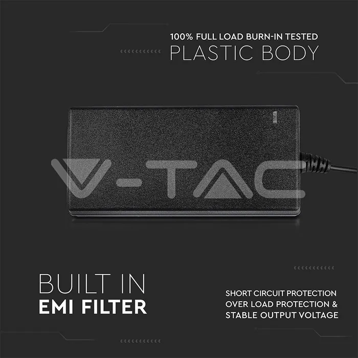 V-TAC VT-3239 LED Захранване 60W 12V 5A Пластик
