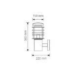 Vito 3240010 HAVANA-D BLACK IP44 60W E27 220V