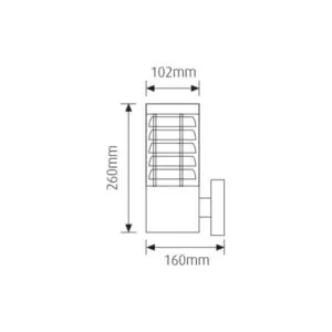 Vito 3240040 VIANA-D GREY IP44 60W E27 220V