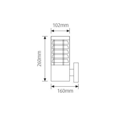 Vito 3240040 VIANA-D GREY IP44 60W E27 220V