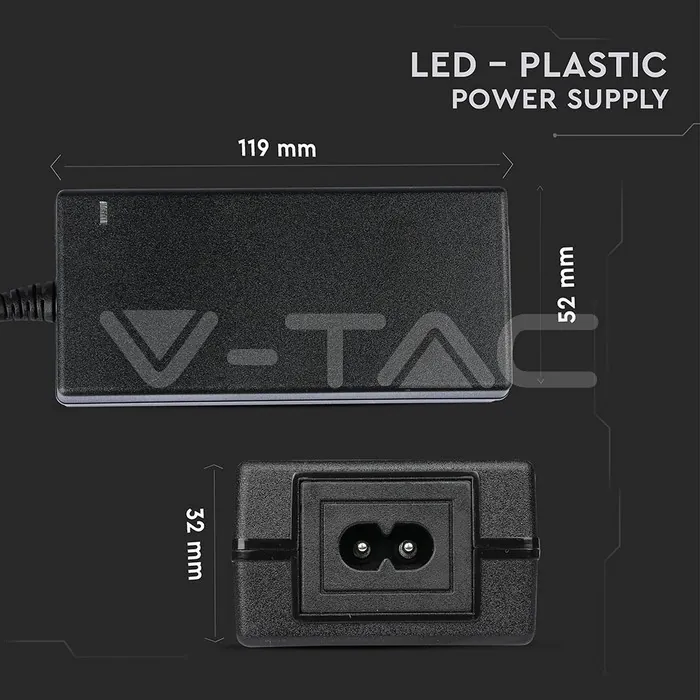V-TAC VT-3264 LED Захранване 60W 24V 2.5A IP44 Пластик