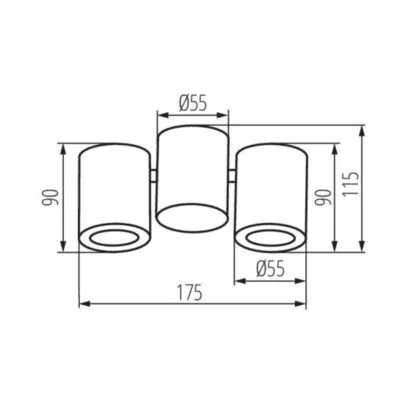 Kanlux 32953 Точково таванно осветително тяло BLURRO GU10 220V IP20