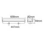 Vito 3310120 LINEA-S Индустриално осветително тяло 2x18W ELC IP65 T8 36W 220V
