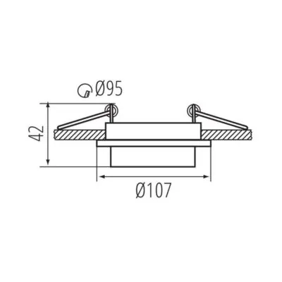 Kanlux 33166 Пръстен на точково осветително тяло AGEO Gx5.3/GU10 12V IP20