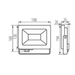 Kanlux 33203 ЛЕД Прожектор ANTEM LED 220V 50W 4000K IP65