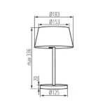Kanlux 33221 Настолна лампа LED DAIBO T 220V 3000K IP20