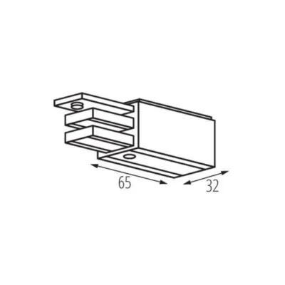 Kanlux 33235 Захранващ съединител за свързване от дясно TEAR N PCON R-B 220V IP20