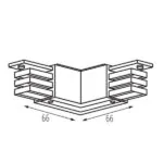 Kanlux 33245 Ъглов съединител тип L за свързване от ляво към дясно TEAR N CON-L LR-B 220V IP20