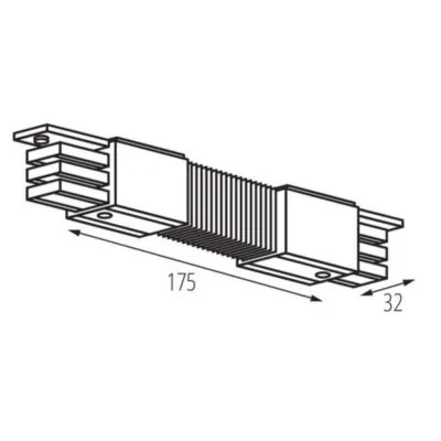 Kanlux 33252 Гъвкав съединител за ляво и дясно свързване TEAR N CON-I FLEX W LR 220V IP20