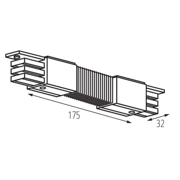 Kanlux 33252 Гъвкав съединител за ляво и дясно свързване TEAR N CON-I FLEX W LR 220V IP20