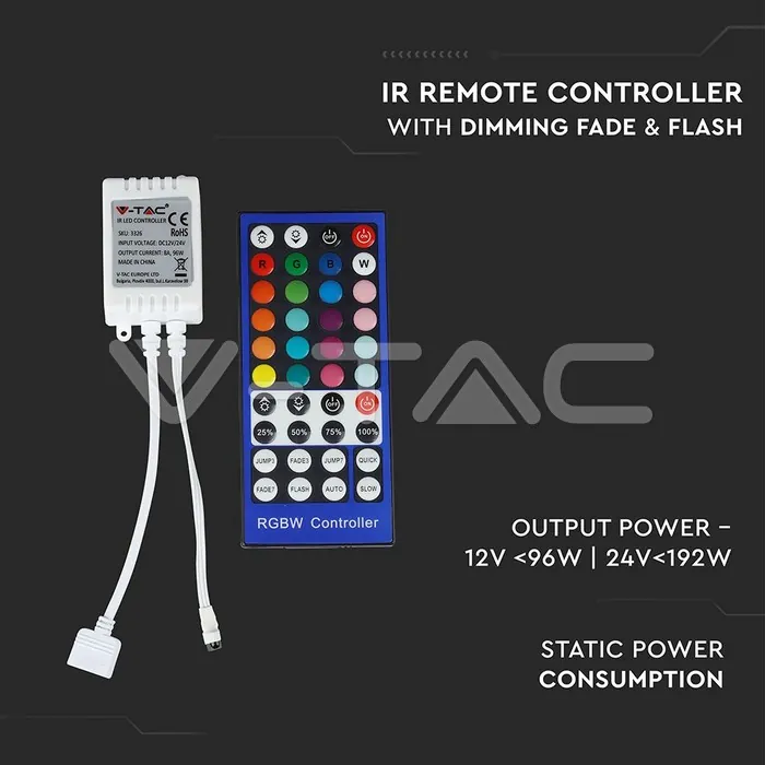 V-TAC VT-3326 Контролер за LED Лента RGB+Бяло
