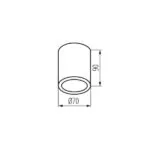 Kanlux 33362 Точково таванно осветително тяло AQILO графитен IP65 GU10 220V