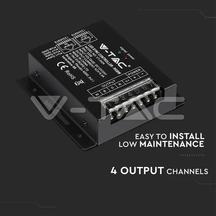V-TAC VT-3338 LED RGBW Sync Контролер с 24B BF Димер