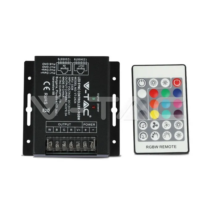 V-TAC VT-3338 LED RGBW Sync Контролер с 24B BF Димер