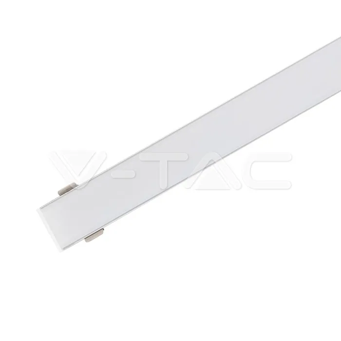 V-TAC VT-3352 Монтажен Kит С Дифузер За LED Лента Алуминиев Мат 2000 x 23.5 x 10mm