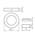 Kanlux 33538 Осветително тяло луна CARSA V2LED 18W 3000K IP20 220V