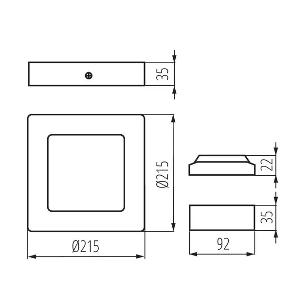 Kanlux 33552 Осветително тяло луна KANTI V2LED 220V 18W 4000K IP20