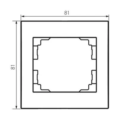 Kanlux 33572 Единична хоризонтална рамка LOGI