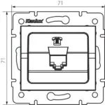 Kanlux 33591 Единична телефонна розетка (RJ11) LOGI