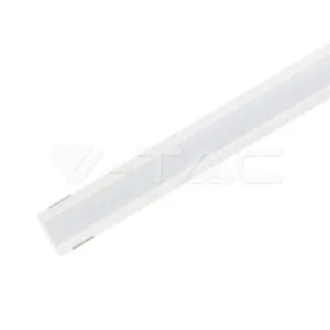 V-TAC VT-3364 Монтажен Kит С Дифузер За LED Лента Алуминиев Бял 2000 x 19 x 19mm