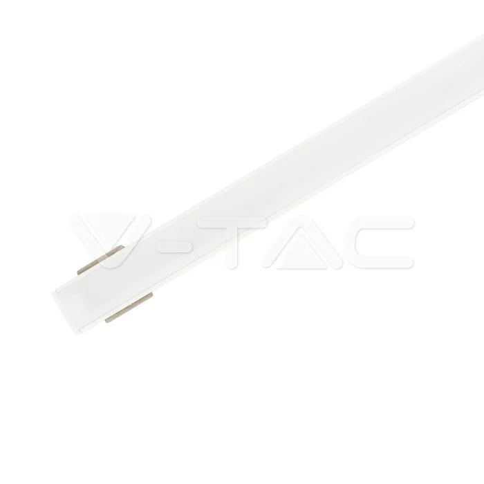 V-TAC VT-3365 Монтажен Kит С Дифузер За LED Лента Алуминиев Бял 2000 x 17.4 x 7mm