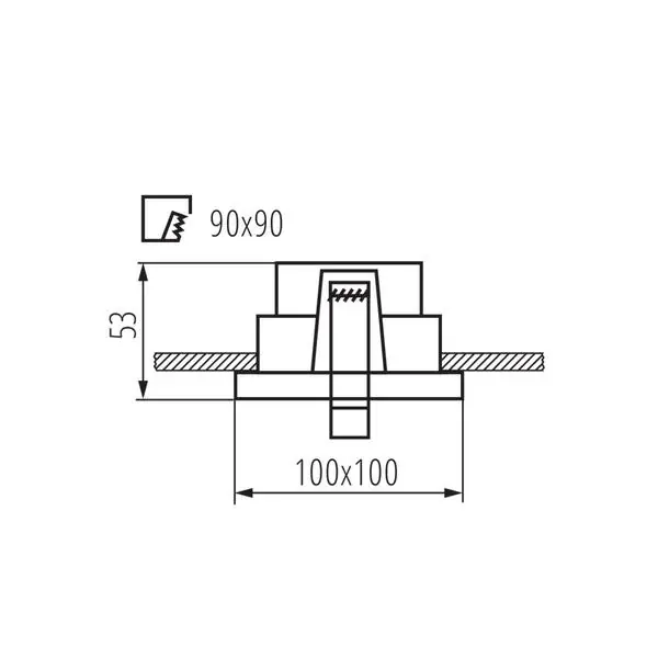 Kanlux 33661 Пръстен на точково осветително тяло REUL Gx5.3/GU10 12V IP20