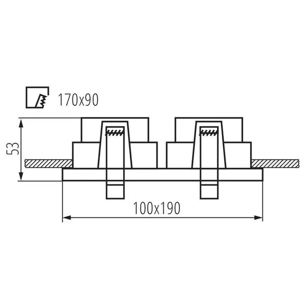 Kanlux 33662 Пръстен на точково осветително тяло REUL Gx5.3/GU10 12V IP20