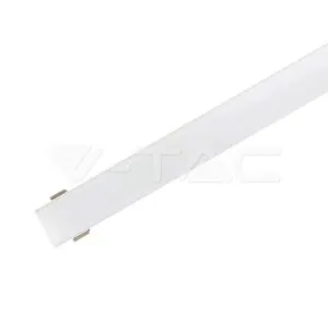 V-TAC VT-3367 Монтажен Kит С Дифузер За LED Лента Алуминиев Бял 2000 x 23.5 x 10mm