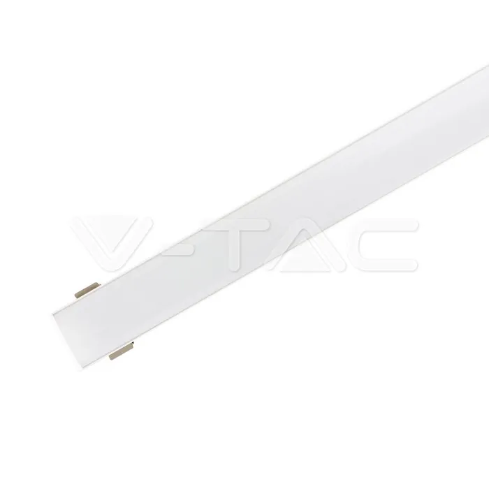 V-TAC VT-3367 Монтажен Kит С Дифузер За LED Лента Алуминиев Бял 2000 x 23.5 x 10mm