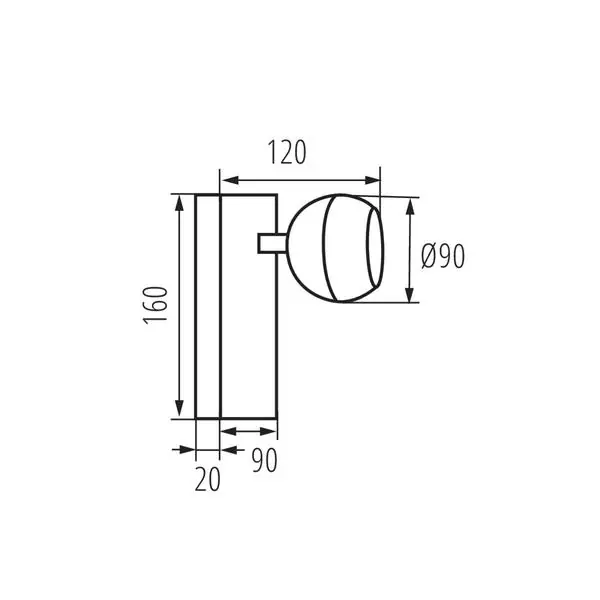 Kanlux 33673 Стенно осветително тяло GALOBA W GU10 220V IP20
