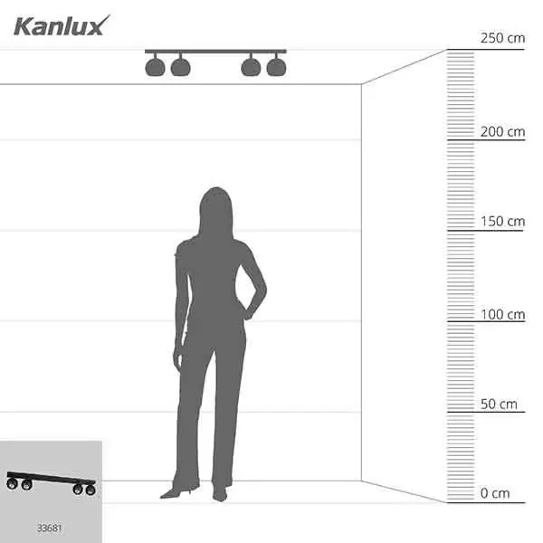 Kanlux 33681 Осветително тяло за стена или таван GALOBA GU10 220V IP20