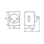 Kanlux 33701 Socket adaptor KANLUX SMART 220V IP20