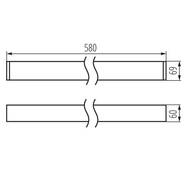 Kanlux 33913 Линейно ЛЕД осветително тяло AL-SH-NT 220V 19W 4000K IP20